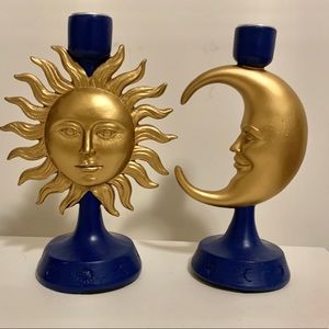 Sun & Moon candlestick holders